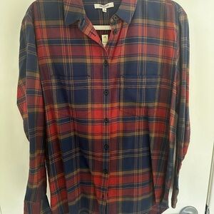 Madewell womens‎  Plaid Shirt - Red and Blue NWT S